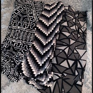 Bundle of 3 Lularoe Tall & Curvy Leggings NWOT